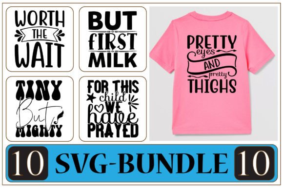 Baby Quotes SVG Design Bundle for Crafts and Graphics
