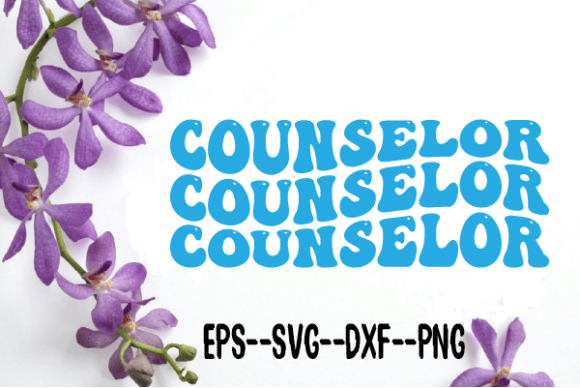 Counselor New Wavy Retro Svg for Crafts and Graphics