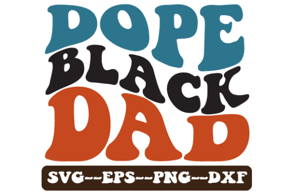 Dope Black Dad Kwanzaa Retro Wavy Svg for Crafts and Graphics