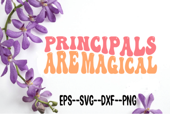 Principals Are Magical Unicorn Wavy Svg for Crafts and Graphics
