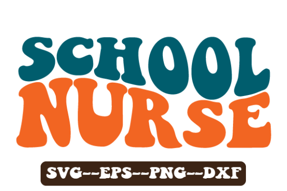 School Nurse Wavy Svg Sublimation for Crafts and Graphics