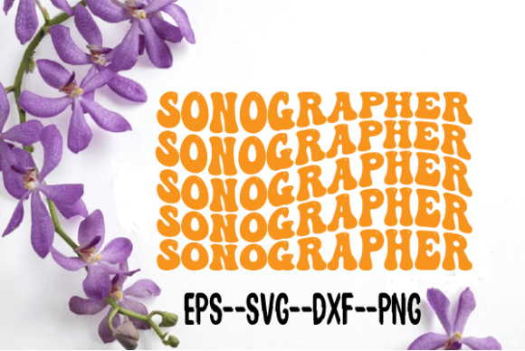 Sonographer Wavy Retro SVG for Graphics and Crafts