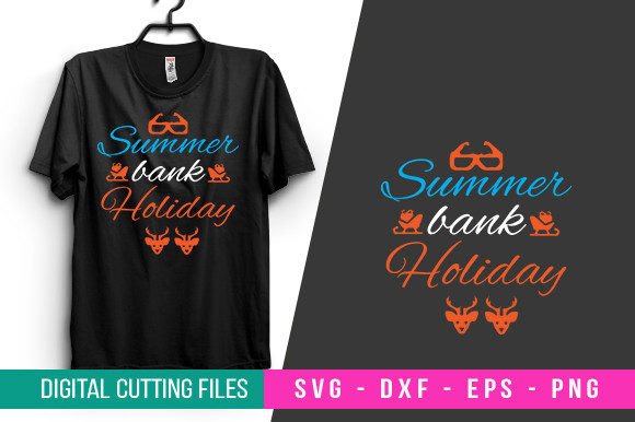 Summer Bank Holiday T-Shirt Design SVG for Crafts and Graphics