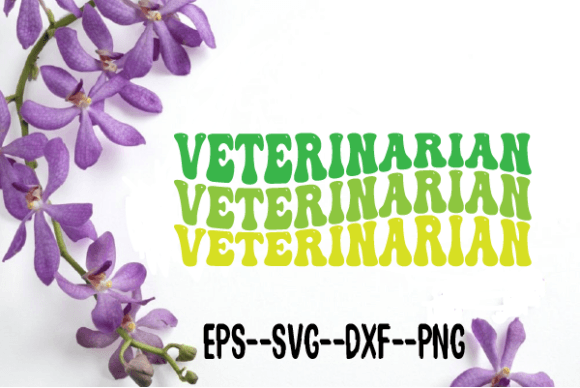 Veterinarian New Wavy Retro Svg for Crafts and Graphics